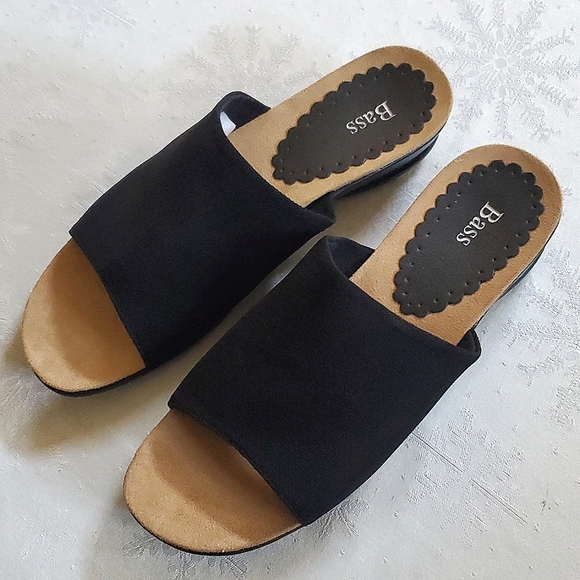 Bass Black Giada Mule Slides Heel Women's Size 10M - Picture 3 of 11